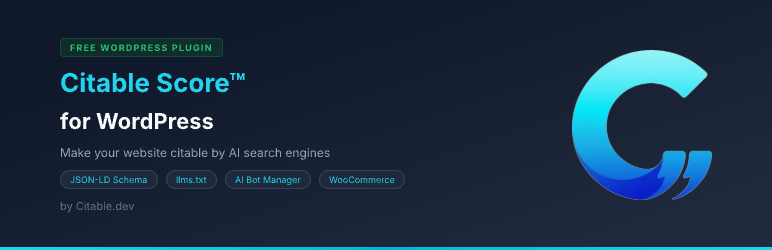 Citable GEO Schema – Make Your Website AI Citable Preview Wordpress Plugin - Rating, Reviews, Demo & Download