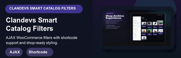 Clandevs Smart Catalog Filters Preview Wordpress Plugin - Rating, Reviews, Demo & Download