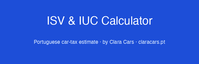 Clara Cars ISV & IUC Calculator Preview Wordpress Plugin - Rating, Reviews, Demo & Download