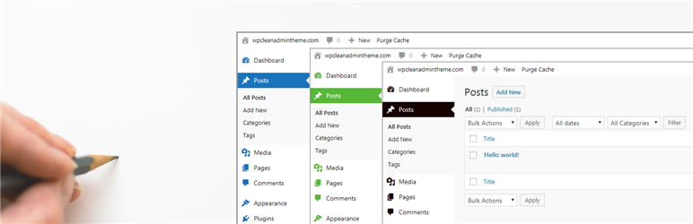 Clean WP Admin Theme – Simple Design Preview Wordpress Plugin - Rating, Reviews, Demo & Download