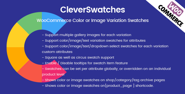 CleverSwatches – WooCommerce Color Or Image Variation Swatches Preview Wordpress Plugin - Rating, Reviews, Demo & Download