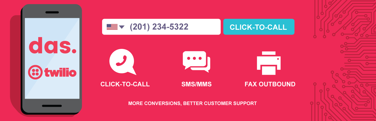 Click-to-Call For Twilio Preview Wordpress Plugin - Rating, Reviews, Demo & Download