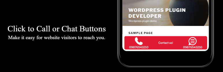 Click To Call Or Chat Buttons Preview Wordpress Plugin - Rating, Reviews, Demo & Download