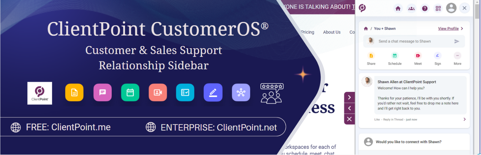 ClientPoint CustomerOS Preview Wordpress Plugin - Rating, Reviews, Demo & Download