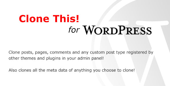 Clone This! Preview Wordpress Plugin - Rating, Reviews, Demo & Download