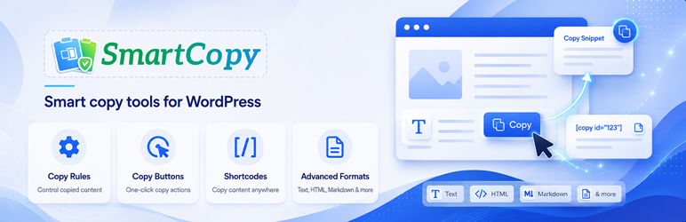 CMH SmartCopy Lite Preview Wordpress Plugin - Rating, Reviews, Demo & Download