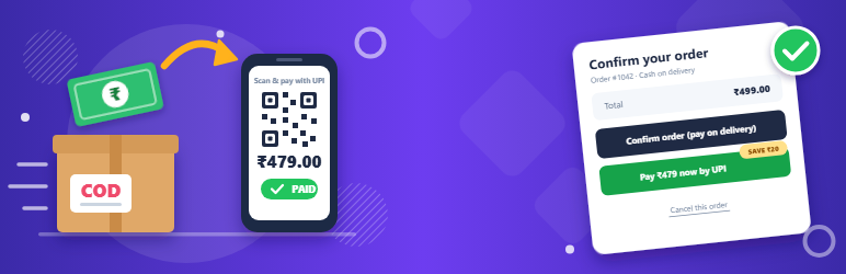 COD To UPI – COD Verification And Prepaid Conversion For WooCommerce Preview Wordpress Plugin - Rating, Reviews, Demo & Download