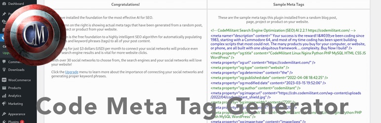 Code Meta Opengraph Tag Generator Preview Wordpress Plugin - Rating, Reviews, Demo & Download