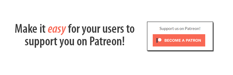 CodeBard's Patron Button And Widgets For Patreon Preview Wordpress Plugin - Rating, Reviews, Demo & Download