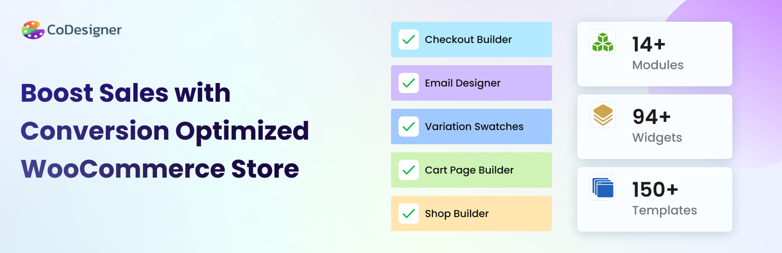 CoDesigner – All In One Elementor WooCommerce Builder Preview Wordpress Plugin - Rating, Reviews, Demo & Download