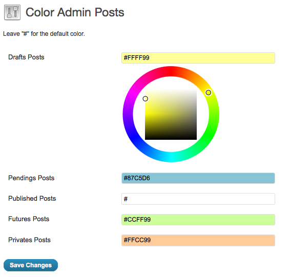 Color Admin Posts Preview Wordpress Plugin - Rating, Reviews, Demo & Download