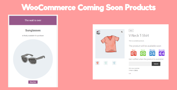 Coming Soon Products For WooCommerce Preview Wordpress Plugin - Rating, Reviews, Demo & Download