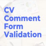 Comment Form Validation And Customization