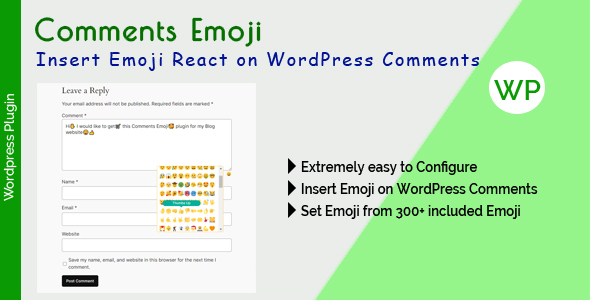 Comments Emoji – Insert Emoji React On WordPress Comments Preview - Rating, Reviews, Demo & Download