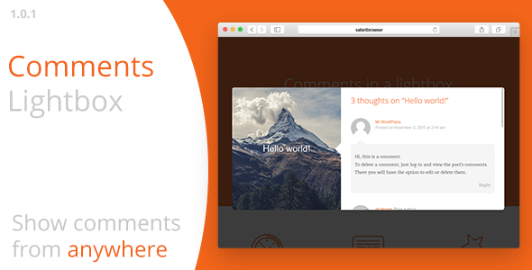 Comments Lightbox Plugin for Wordpress Preview - Rating, Reviews, Demo & Download
