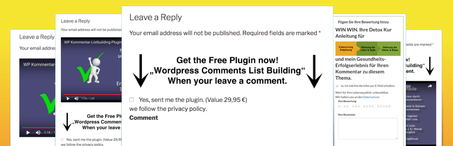 Comments List Building Plugin for Wordpress Preview - Rating, Reviews, Demo & Download