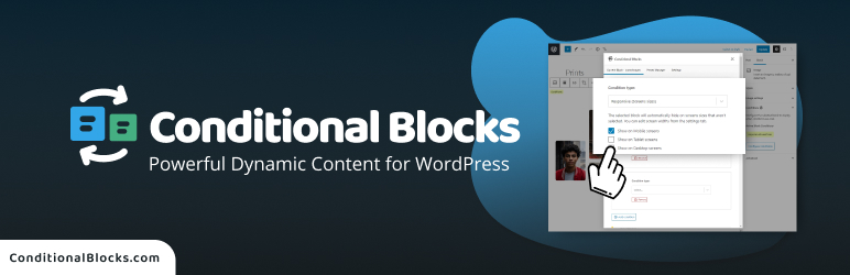 Conditional Blocks – Advanced Content Visibility Control For Full Site Editing Preview Wordpress Plugin - Rating, Reviews, Demo & Download