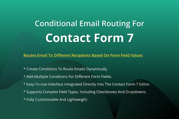 Conditional Email Routing For Contact Form 7 Pro Preview Wordpress Plugin - Rating, Reviews, Demo & Download