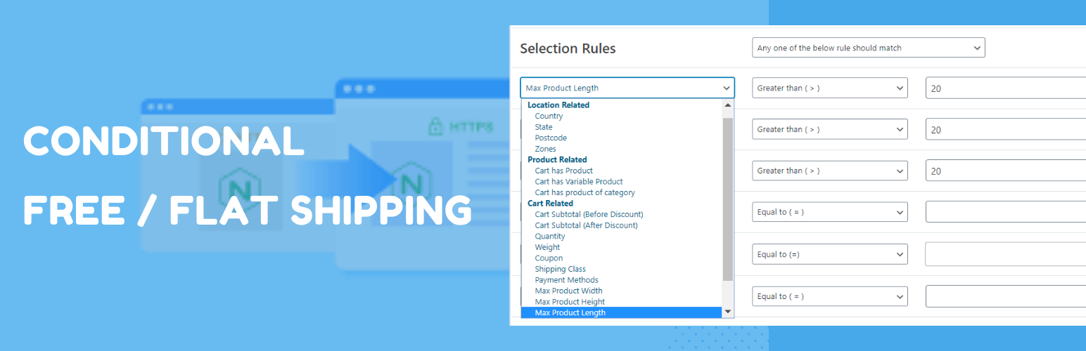 Conditional Shipping & Advanced Flat Rate Shipping Rates / Flexible Shipping For WooCommerce Shipping Preview Wordpress Plugin - Rating, Reviews, Demo & Download