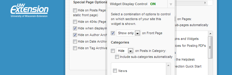 Conditional Widgets Preview Wordpress Plugin - Rating, Reviews, Demo & Download