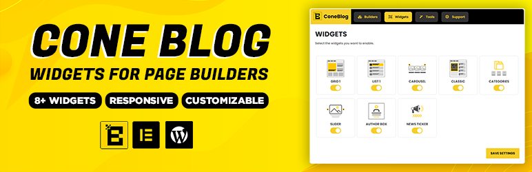 ConeBlog – WordPress Blog Widgets Preview - Rating, Reviews, Demo & Download