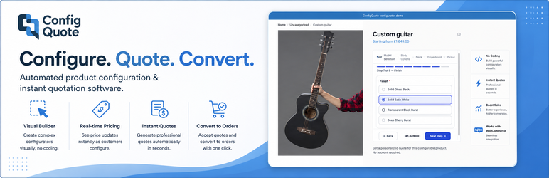 ConfigQuote Preview Wordpress Plugin - Rating, Reviews, Demo & Download