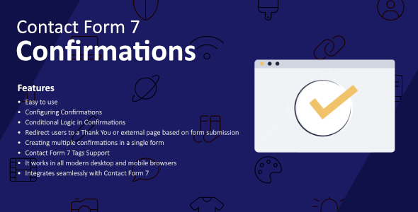 Configuring Confirmations For Contact Form 7 Preview Wordpress Plugin - Rating, Reviews, Demo & Download