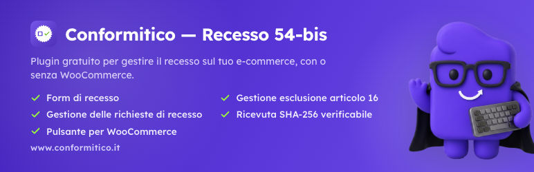 Conformitico – Recesso 54-bis Preview Wordpress Plugin - Rating, Reviews, Demo & Download