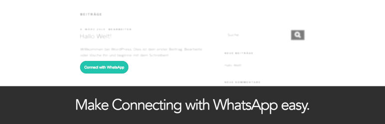 Connect With WhatsApp Preview Wordpress Plugin - Rating, Reviews, Demo & Download