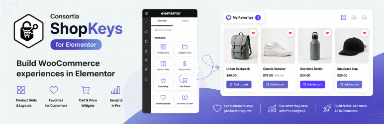 Consortia ShopKeys For Elementor Preview Wordpress Plugin - Rating, Reviews, Demo & Download