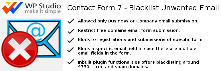 Contact Form 7 – Blacklist Unwanted Email Preview Wordpress Plugin - Rating, Reviews, Demo & Download
