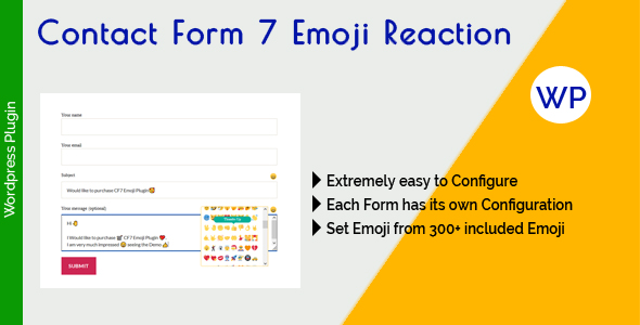 Contact Form 7 Emoji Reaction Preview Wordpress Plugin - Rating, Reviews, Demo & Download