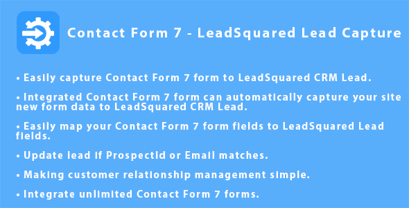 Contact Form 7 – LeadSquared CRM Lead Capture Preview Wordpress Plugin - Rating, Reviews, Demo & Download