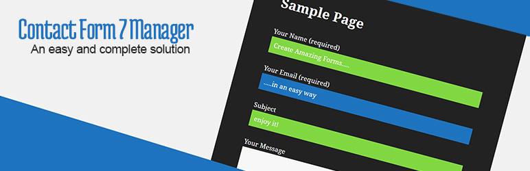 Contact Form 7 Manager Preview Wordpress Plugin - Rating, Reviews, Demo & Download