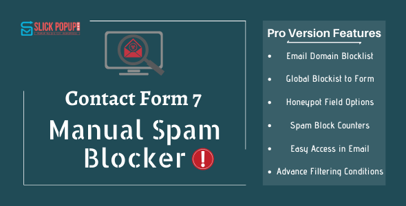 Contact Form 7 Manual Spam Blocker Preview Wordpress Plugin - Rating, Reviews, Demo & Download