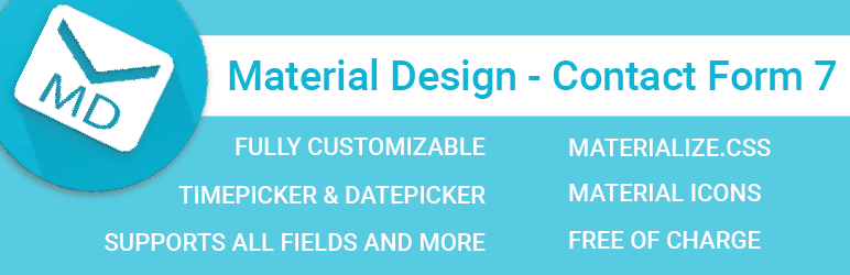 Contact Form 7 Material Design Preview Wordpress Plugin - Rating, Reviews, Demo & Download