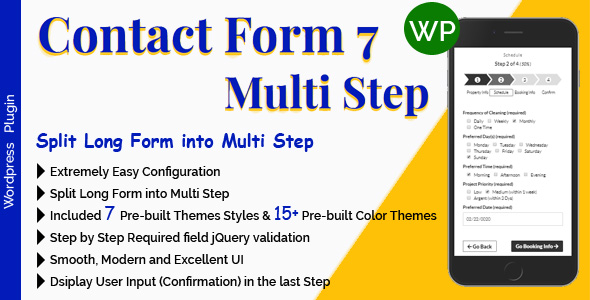 Contact Form 7 Multi Step – Split Long Form Into Multi Step Preview Wordpress Plugin - Rating, Reviews, Demo & Download