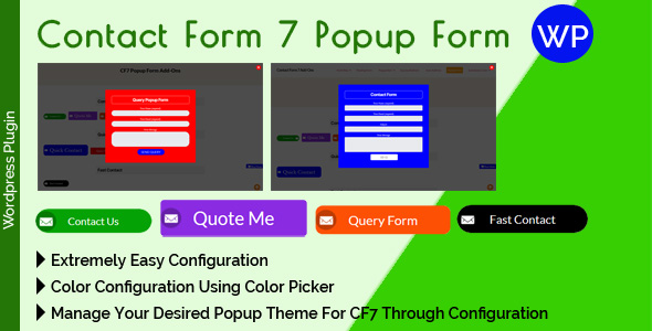 Contact Form 7 Popup Form Preview Wordpress Plugin - Rating, Reviews, Demo & Download