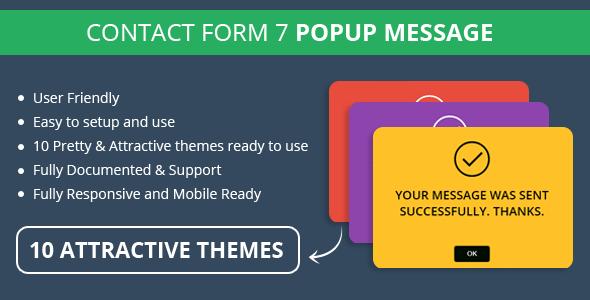 Contact Form 7 Popup Message Preview Wordpress Plugin - Rating, Reviews, Demo & Download