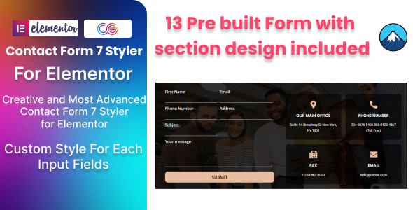 Contact Form 7 Styler Addon For Elementor Preview Wordpress Plugin - Rating, Reviews, Demo & Download