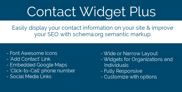 Contact Widget Plus Plugin for Wordpress Preview - Rating, Reviews, Demo & Download