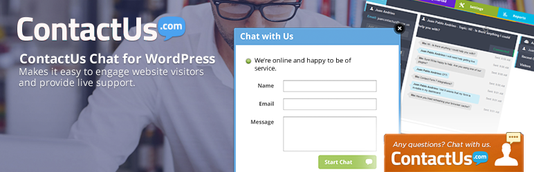 ContactUs Chat Plugin for Wordpress Preview - Rating, Reviews, Demo & Download