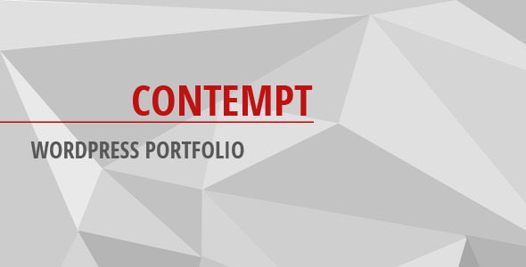 Contempt – WordPress Portfolio Preview - Rating, Reviews, Demo & Download