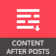 Content After Posts WordPress Plugin