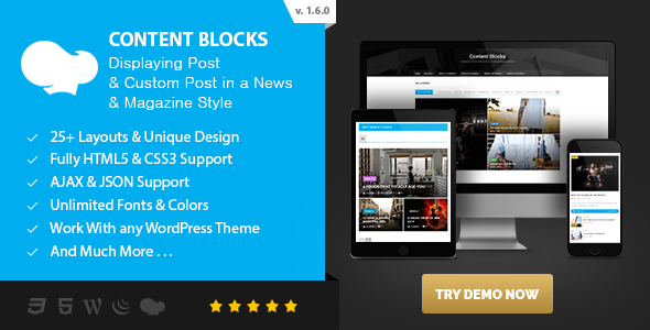 Content Blocks Layout For WPBakery Page Builder – News & Magazine Style Preview Wordpress Plugin - Rating, Reviews, Demo & Download