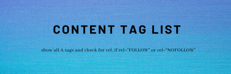 Content Tag List Preview Wordpress Plugin - Rating, Reviews, Demo & Download