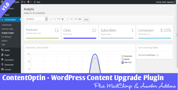 ContentOptin – WordPress Content Upgrade Plugin Preview - Rating, Reviews, Demo & Download