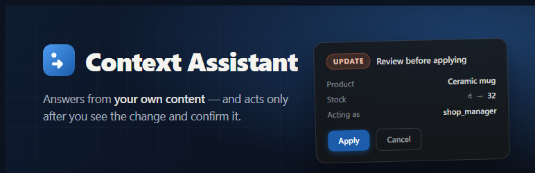 Context Assistant Preview Wordpress Plugin - Rating, Reviews, Demo & Download