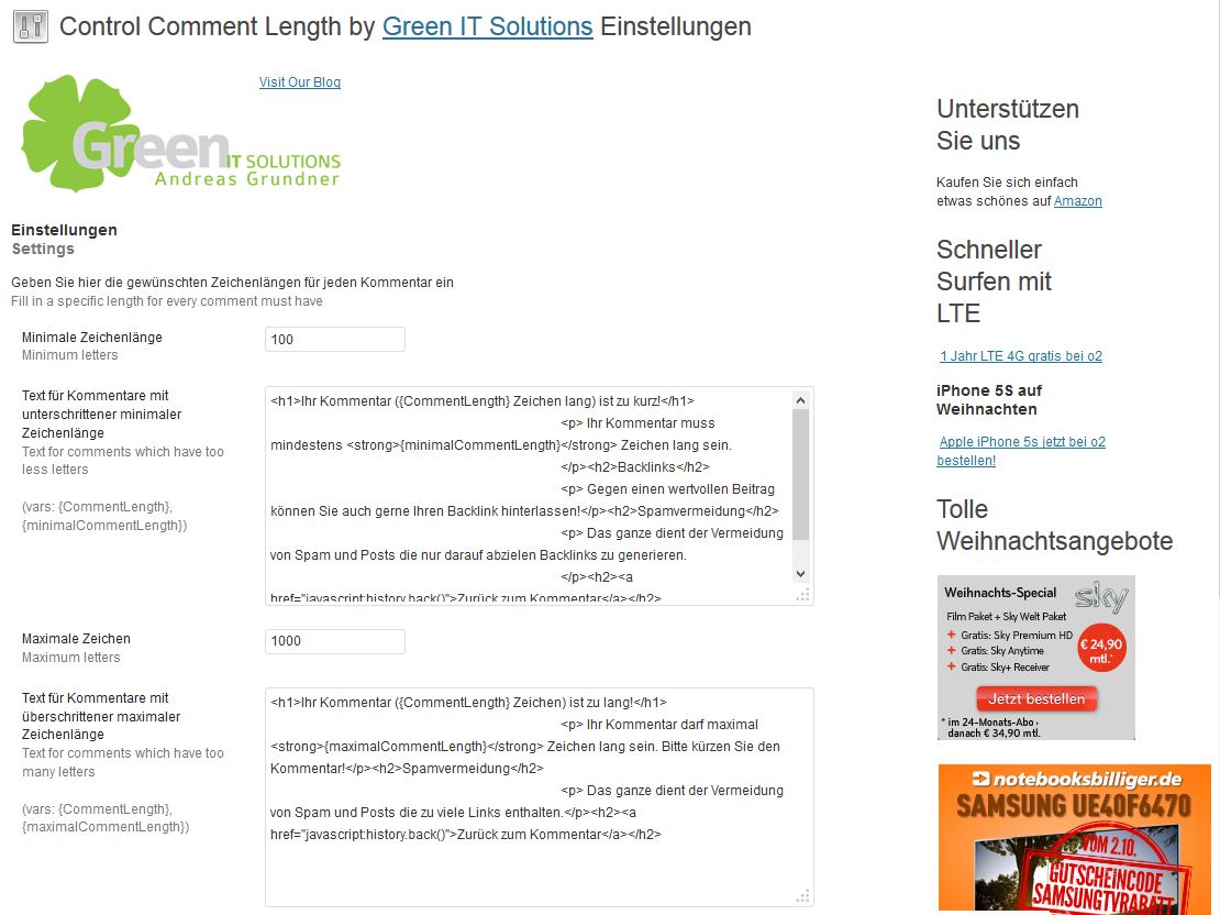 Control Comment Length Preview Wordpress Plugin - Rating, Reviews, Demo & Download