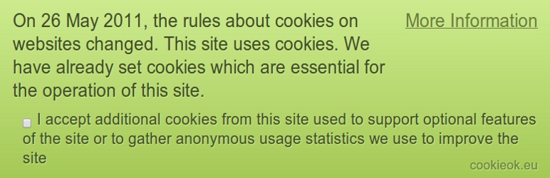 Cookie OK Preview Wordpress Plugin - Rating, Reviews, Demo & Download